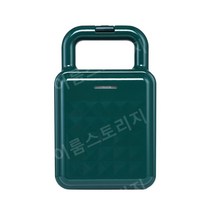 샌드위치 와플 메이커 기계 가정용 1구 크로플 압력 토스터, 에메랄드