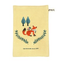 황실타올 특허받은 인견 때타올, 사각 북극여우1(새와여우), 1개