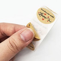 핸드메이드 스티커 라벨 롤 봉인지 답례 선물 원형