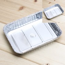 5p 은박도시락B SET 20x15cm 샐러드포장용기 배달도시락용기 플라스틱포장용기 1회용도시락 일회용종이용기 돈까스