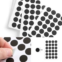 16MM 컬러 원형 스티커 60매세트(블랙) 선물스티커 다이어리꾸미기용품 다꾸쇼핑몰