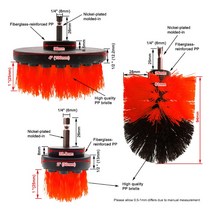 내부세차 3Pcs Drill Brush Auto Set Power Scrubber Car Cleaning Detailing Tools Wash Accessories for, 3 pcs set