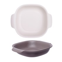 나인웨어 프렌즈 사각 샐러드볼 아이보리 + 그레이, 혼합 색상, 2세트