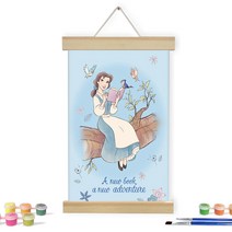 디즈니 미녀와야수 벨 그림그리기세트 행잉타입 20x30 유화그리기, 벨BOOK