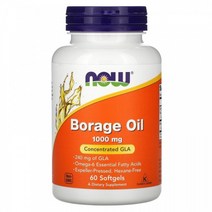 (아이허브) Now Foods 보리지 오일 농축 GLA 1000mg 소프트젤 60정 빠른직구