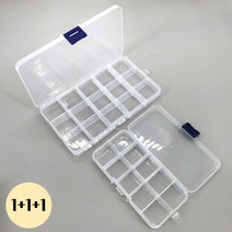 비즈통 1+1+1 비즈 공예 반지 팔지 DIY 부자재 재료 보관함 케이스 약통, 비즈통 (10칸) - 1+1+1