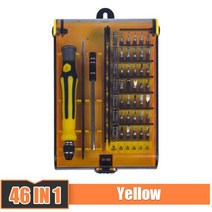 정밀 스크루 드라이버 세트 휴대 전화 용 미니 시계 수리 도구 분해 Torx Screw 110/115 in 1, 09 46 in 1 Yellow