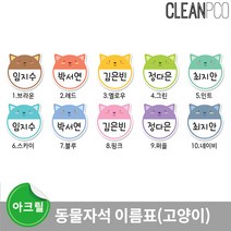 e03 루미루미 동물자석 이름표(고양이) 낱개구매, 네이비