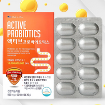 액티브 프로바이오틱스 100억마리 유산균 2개월분 미국산