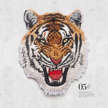 leopard tiger lion wolf 자수 iron on patch for clothing applique diy 모자 코트 드레스 액세서리 천 스티커 동물