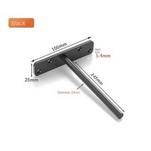 가구부품 부속자재 숨겨진 보드 지지 벽 보이지 않는 파티션 브래킷 책장 배경 선반 레이어 나무 커넥터 고정, [08] 6 inches