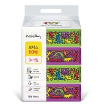 한예지 [키스해링] play 캡형 물티슈 60매 4입 1팩