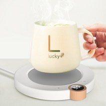 핫탑머그워머 음료보온기 머그컵워머 3 기어 미니 휴대용 컵 커피 잔 난방 코스터 스마트 온도 조절 핫 플레이트 우유 차 물 난방 패드 히터, 하얀