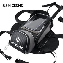 바이크 사이드백 모토캠핑 NICECNC 범용 오토바이 탱크 가방 3L 방수 마그네틱 오일 연료 터치 스크린 액세서리, [02] Grey