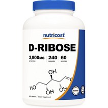 뉴트리코스트 D-리보스 2800mg 캡슐, 240개입, 1개