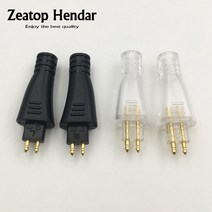 1 쌍 업그레이드 이어폰 수 핀 어댑터 구리 플매트 카펫 러그 헤드폰 오디오 잭 FOSTEX TH900 MKII MK2 와이어 케이블 커넥터, 01 Black