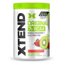XTEND Natural Zero BCAA 파우더 블루베리 레모네이드 | 인공 감미료 향료 및 화학 염료 없음 아미노산이 함유된 운동 후 음료 남성 여성용 7g 25회 분량, 13 Ounce (Pack of 1), Stawberry Kiwi Splash
