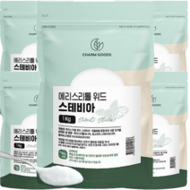 스테비아 에리스리톨 설탕대신 설탕 대용량 설탕빼고 천연스테비아 건강한 단맛 설탕대체 대체당 대용 분말, 5개, 1kg
