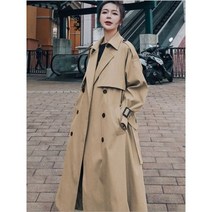 우아한 가을 트렌치 롱 코트 및 재킷 여성용 통근 도구