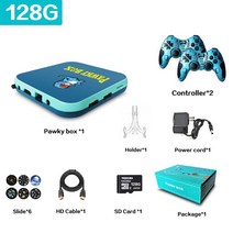 옛날오락기 비디오게임 고전 가정용 게임기 Pawky Box-슈퍼 게임 콘솔 PS1/DC/N64/PSP 50000 + 레트로 플, 04 미국, 08 Green Blue 128G