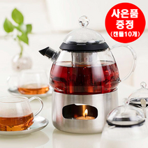 티망 차거름망 가열 내열 유리주전자 티포트 티워머 세트/ 800ml