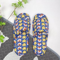 실내 홈 천 실리퍼 부드러운 미끄럼방지 실내화, 250~270mm  (5켤레), 공작 블루 (5켤레)