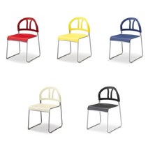 인체공학디자인 스틸프레임 상담실의자 공부책상 랩실 (3일이내 배송일정 전화안내), 블랙