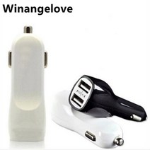 100 개/묶음 범용 덕빌 자동차 충전기 2.1A + 1A 2U 어댑터 아이폰 삼성 전화 도매 저렴한, 01 WHITE