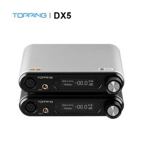 TOPPING DX5 ES9068AS*2 오디오 DAC 블루투스 LDAC DSD512 768KHZ 32비트 MQA DAC 앰프 XMOS XU216 NFCA 헤드폰 앰프 1800mW, Black