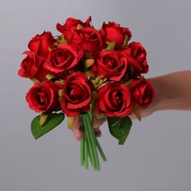 신비즈 장미 조화 부케 12송이 2p, 올레드 2p