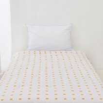 [JAJU/자주] 도트 블럭 면 차렵 이불_S_머스타드