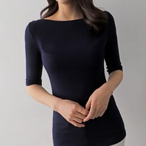 슬림핏 입술넥 골지 5부티