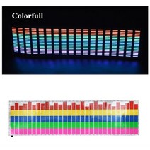 악기 이퀄라이저 미니 앰프 car blue led music 리듬 flash light sound activates sensor led car rear windshield 네온, 화려한, 90x25cm