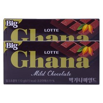 롯데제과 가나 빅마일드 초콜릿, 110g, 2개