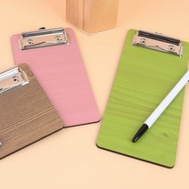 전표철 우드클립보드 커피 테이블메뉴판 빌지판 세금계산서 영수증철 주문서 빌지꽂이 홀더, 200/검정