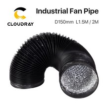자바라 닥트 호스 천 덕트 주름관 PVC 배기 파이프 패브릭 벤트 환풍기 직경 몫 튜브, 직경 150mm, 200cm