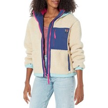 Superdry 여성용 빈티지 후드 셰르파 재킷 이클립스 네이비.