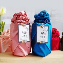 정민이네샵 (격자공단보자기) 전통보자기포장무료 국내산천일염 잡곡 꽃차 320ml 돌답례품 교회답례품 돌잔치선물 결혼답례품 보험판촉상품 소규모고급답례품 추석 명절선물세트, 1개, [굵은입자]히말라야 핑크소금