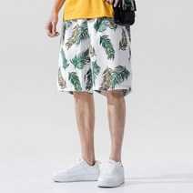 SJW 여름 남성 5부 반바지 스트링밴딩 와이드팬츠 캐주얼 비치 바캉스 홈웨어 빅사이즈 M~5XL