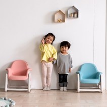 리바트 뚜뚜 높이조절 키즈의자 핑크 블루 DIY
