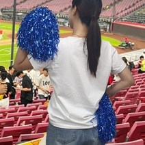 응원수술 치어리딩 반짝이 응원도구 파랑