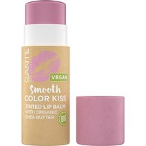 산테 Sante Tinted Lip Balm 독일 04 소프트 로제 시어버터 스무스 컬러 키스 틴티드 립밤 7g, 1팩