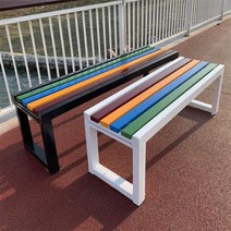 벤치 정원 꾸미기 등받이 테라스 꾸미기 야외 마당 가구 BENCH 원목 밴치 공원 철예 방부 휴식 레저 시트, 05 2.2m길이 소나무（블랙&화이트 프레임 댓글)컬러