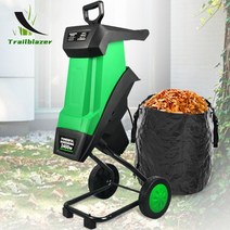 낙엽분쇄기 흡입기 대형 전기 가지 분쇄기 잎 덤불 뿌리 나무 나무 분쇄기 2400w 고전력 정원 도구, 없음