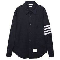 톰브라운 명품THOM BROWNE 바 스트라이프 스냅 프런트 아우터형 셔츠 MJOA