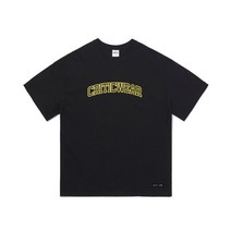 크리틱 COLLEGE 로고 반팔 티셔츠 블랙