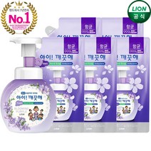 아이깨끗해 핸드워시 블루밍퍼플 250ml용기x1개+200ml리필x5개, 1세트