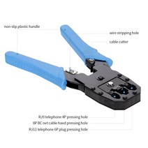 파워딜 12 pcs 휴대용 이중 목적 LAN Crim 플라이어 세트 케이블 네트워크 수리 도구 키트 와이어 스트/ 퍼, 한개옵션0