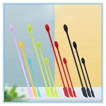 베이킹주걱 실리콘 알뜰 볶음 3 개대 더블 헤드 유연한 스크레이퍼 재 뷰티 주방 주걱 메이크업 브러쉬 마스크 도구, Multicolor