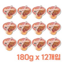 썬라이트 복숭아맛 180g x 12개입, 180ml, 12개